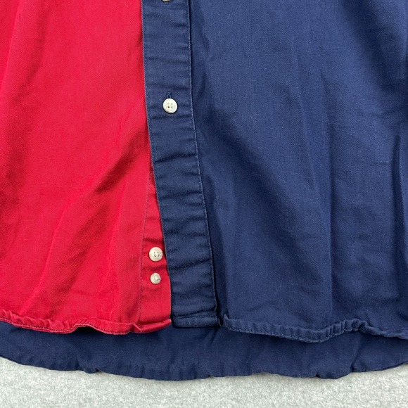 Vintage Rustler Shirt Mens Large Blue Red by Wrangler Western Button Up Rodeo - Picture 4 of 10